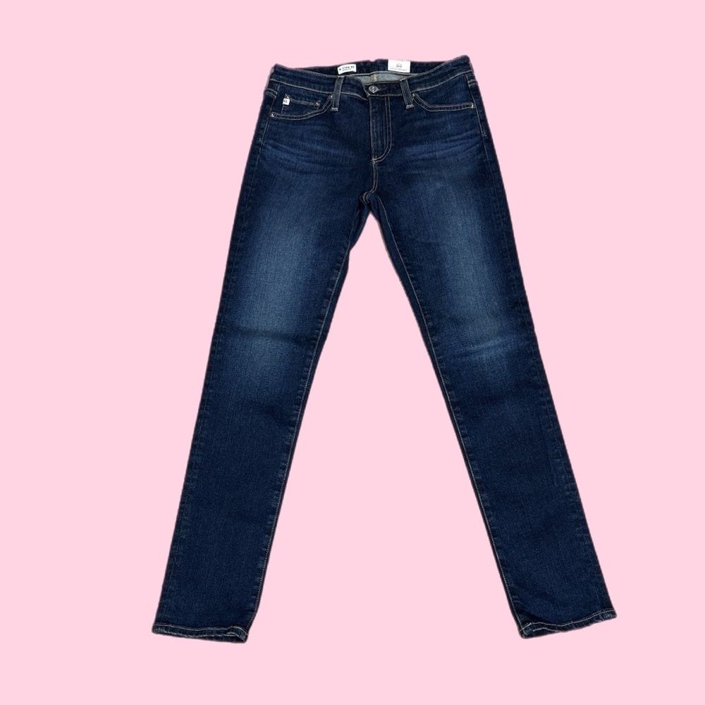 Ag Adriano Goldschmied B-Type 02 Cigarette Skinny Jeans Dark Blue Sz 26x30